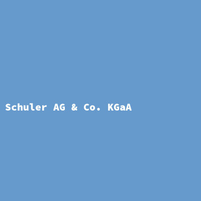Schuler AG &amp; Co. KGaA