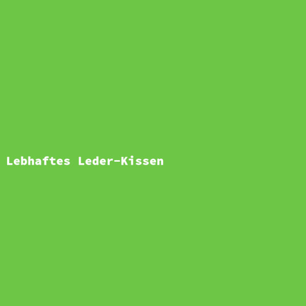 Lebhaftes Leder-Kissen
