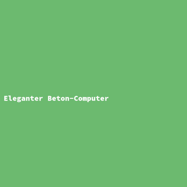 Eleganter Beton-Computer